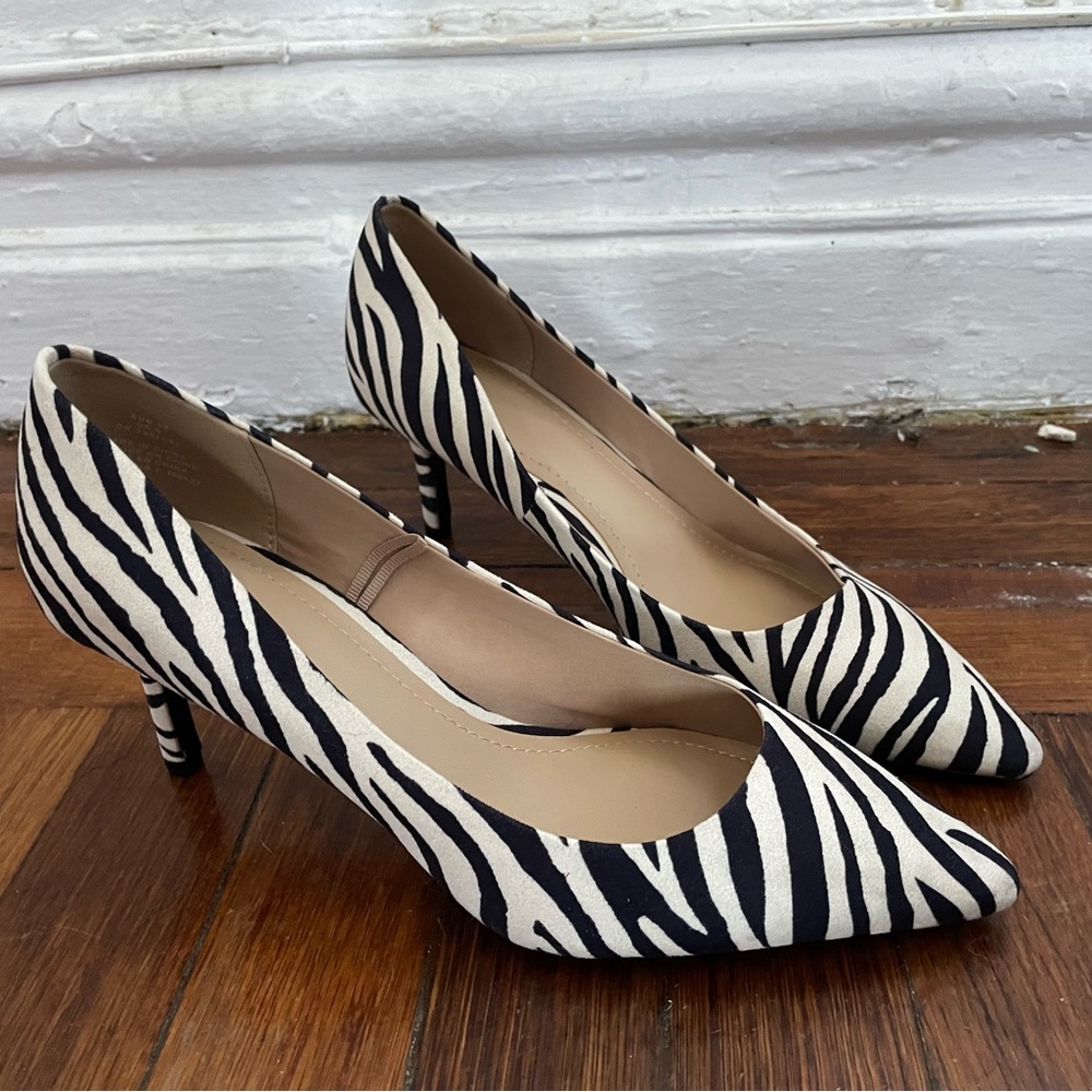 H&M Zebra Print Heels Size 8.5 - Picture 2 of 10